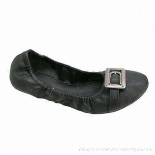 Dance Shoe with soft foldable soles, elastic around upper, comfortable fitting for walk and dance